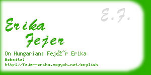 erika fejer business card